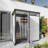 Abri de jardin modulaire isolé 2x1m profils noirs - plancher inclus - Everbox Ma boutique